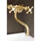 Kingston Brass KS216SB Kingston Two Handle Wall Mount Bathroom Faucet, Brushed Brass KS216SB - alternate 3